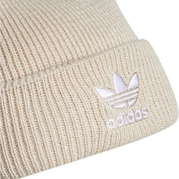Women’s Adidas Beige Ribbed Knit Beanie - Picture 2 of 7